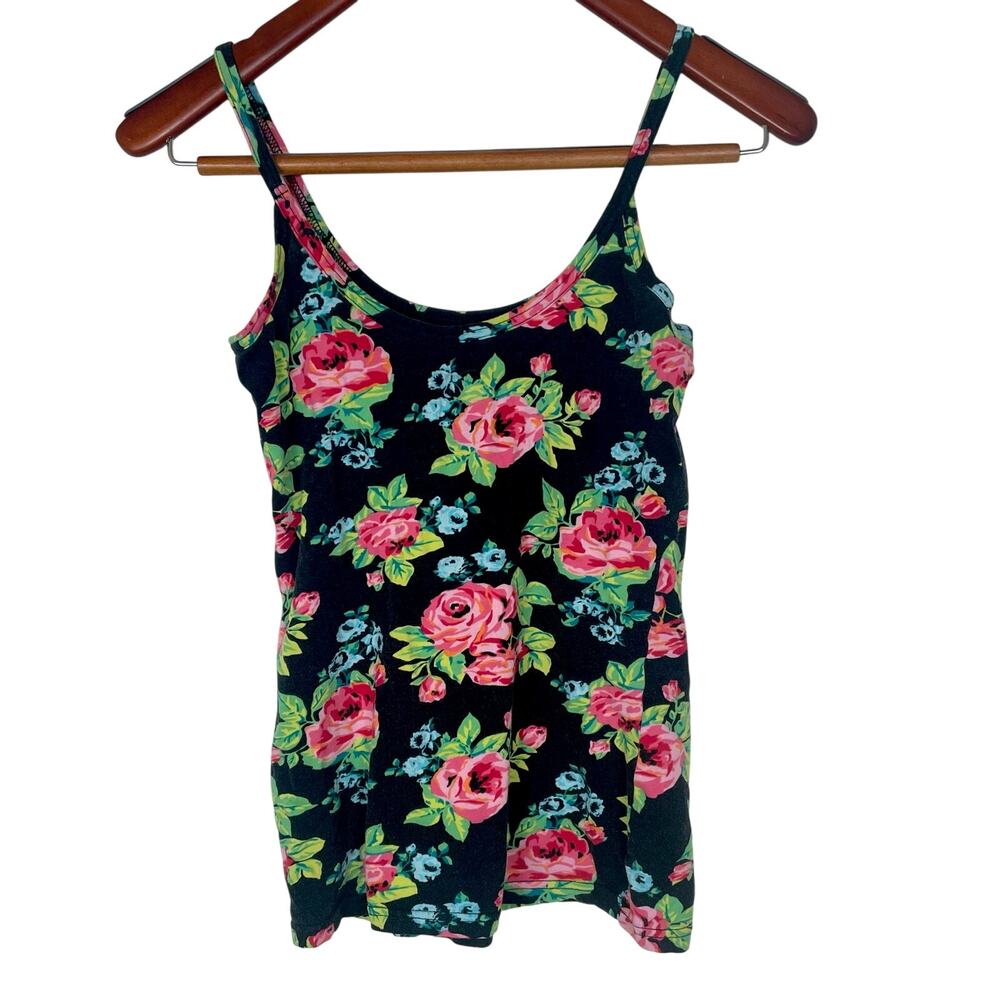 Vtg Y2K 90s Womens Cami Tank Sz M Forest Fairy Whimsigoth Dark Feminine Coquette